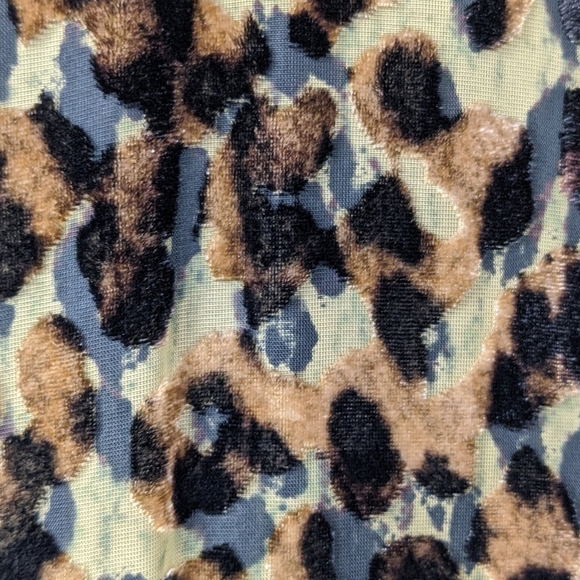 LAVENDAR BROWN  Leopard Print Velvet Textured Dress - Picture 3 of 8